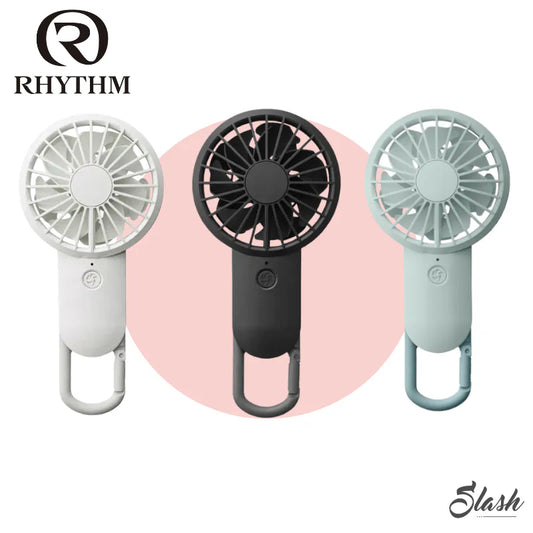 日本 Rhythm Silky wind mobile 2 勾掛式雙葉手提風扇